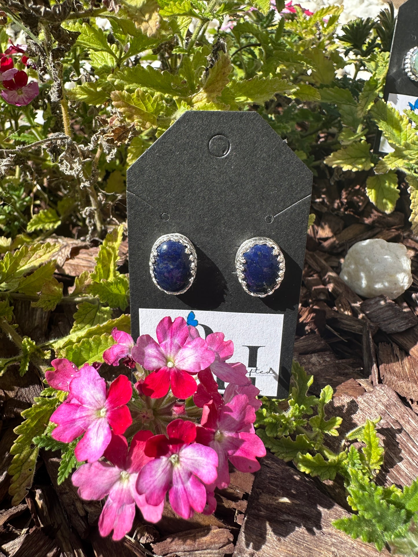 Blue Jean Lapis Lazuli post earrings