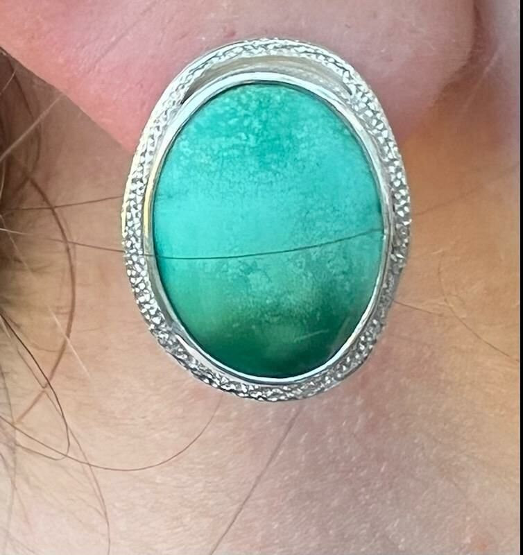 Turquoise in Sterling Silver post earrings