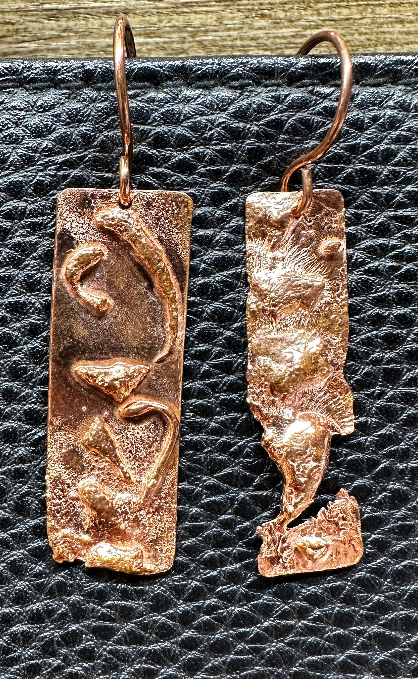 Fused Copper Earrings