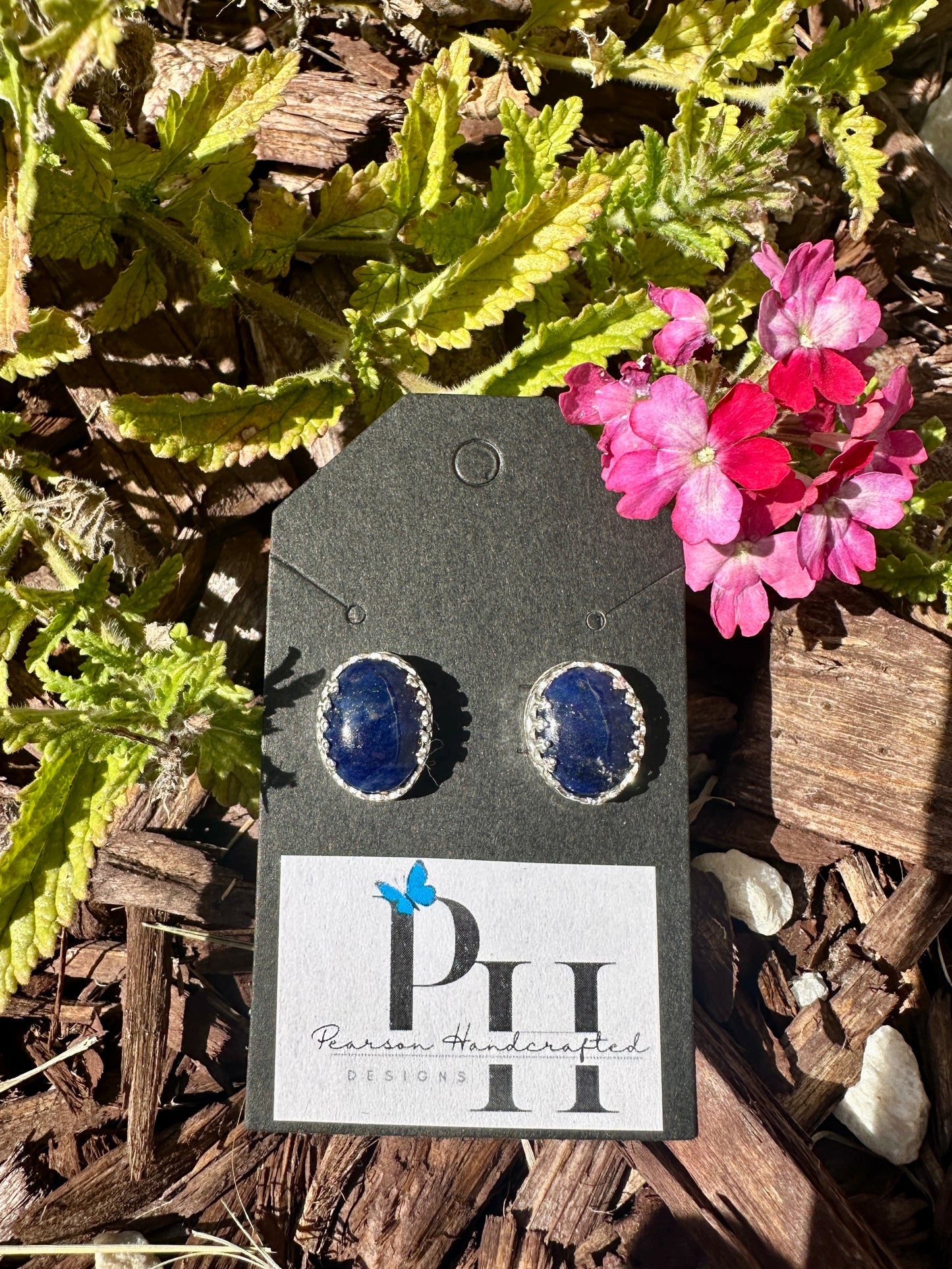 Blue Jean Lapis Lazuli post earrings