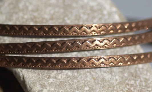 Zigzag pattern copper ring