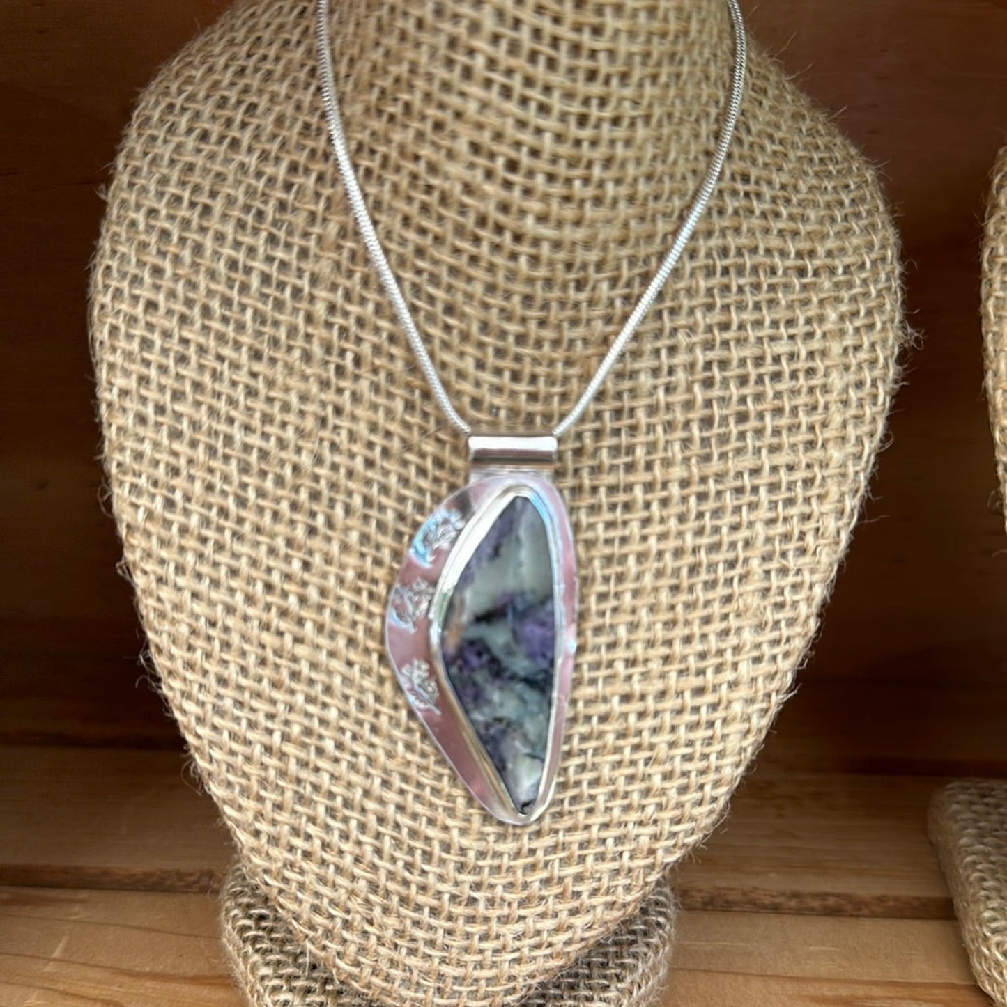 Charoite Triangle Pendant