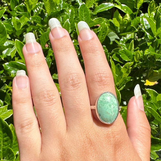 Amazonite in Sterling Silver ring, size 6.5