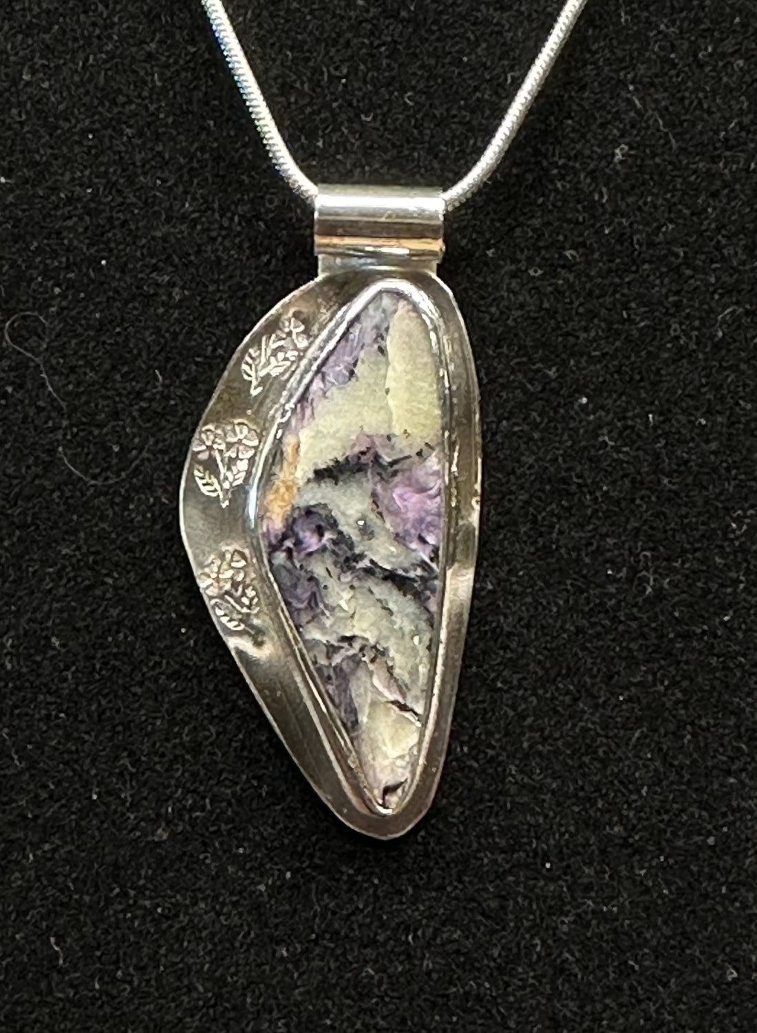 Charoite Triangle Pendant