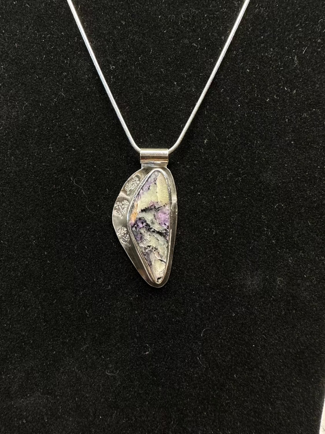 Charoite Triangle Pendant