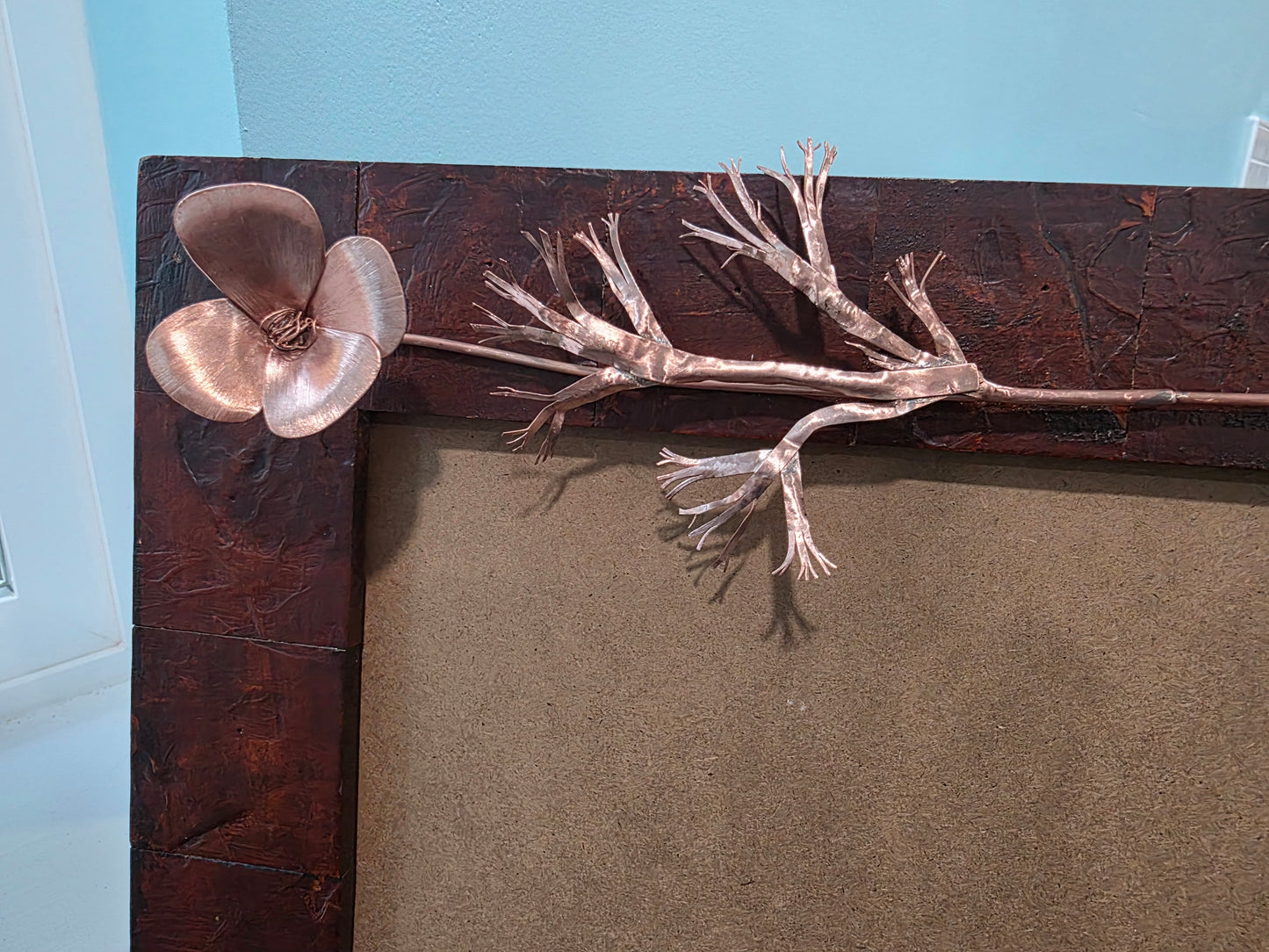 Handcrafted Copper California Poppy Photo Frame