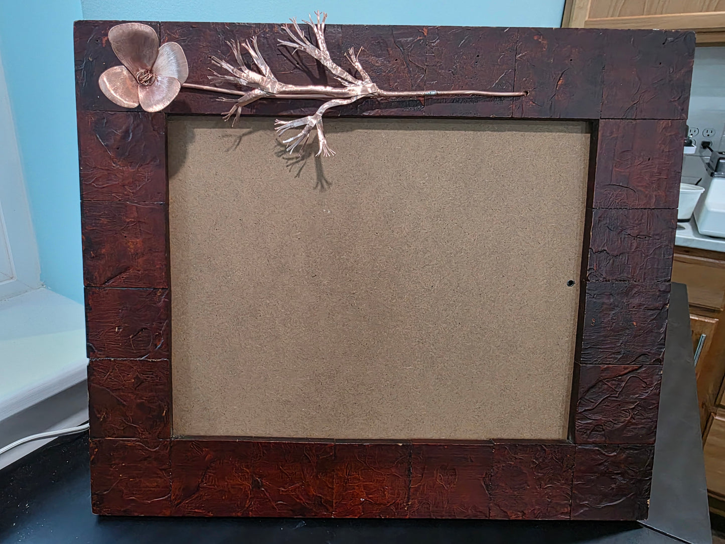 Handcrafted Copper California Poppy Photo Frame