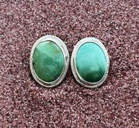 Turquoise in Sterling Silver post earrings